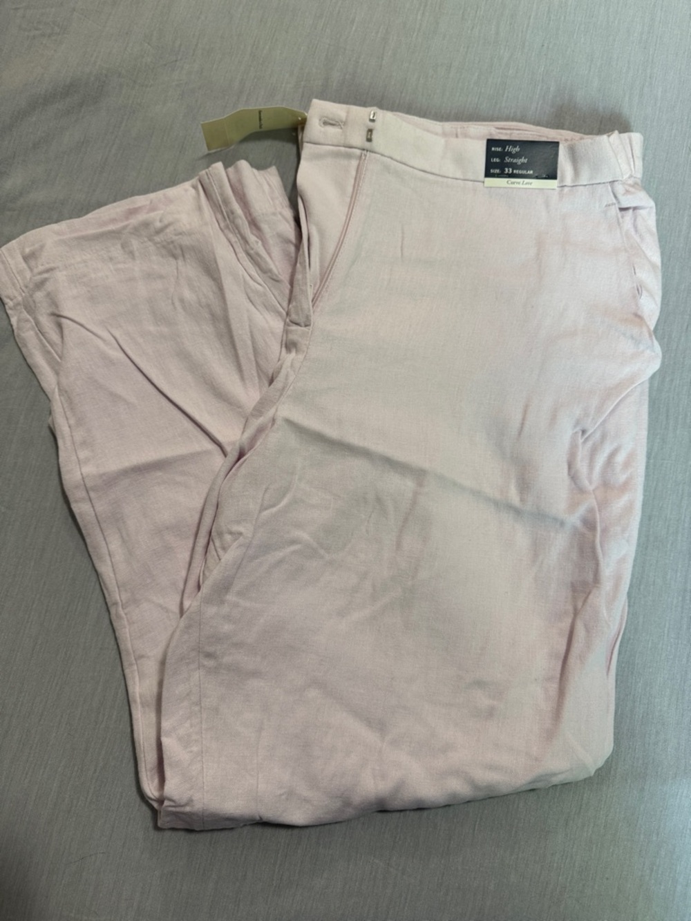 NWT Abercrombie Curve Love Light Pink Trouser Pants
